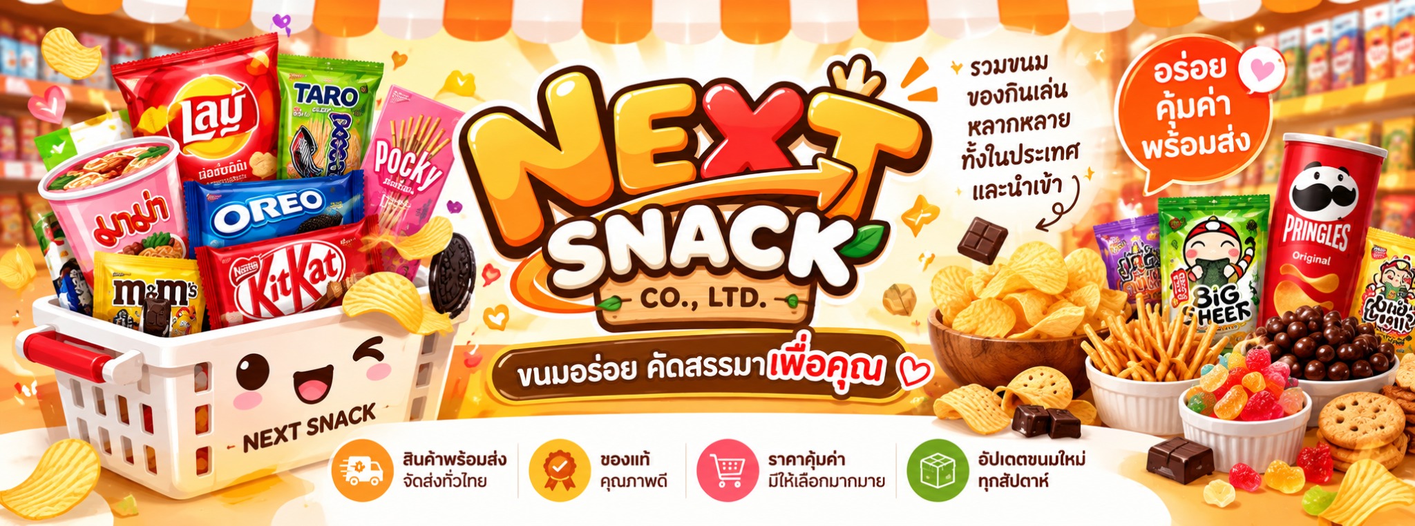 NEXT SNACK Snacks & Treats แบนเนอร์ร้าน